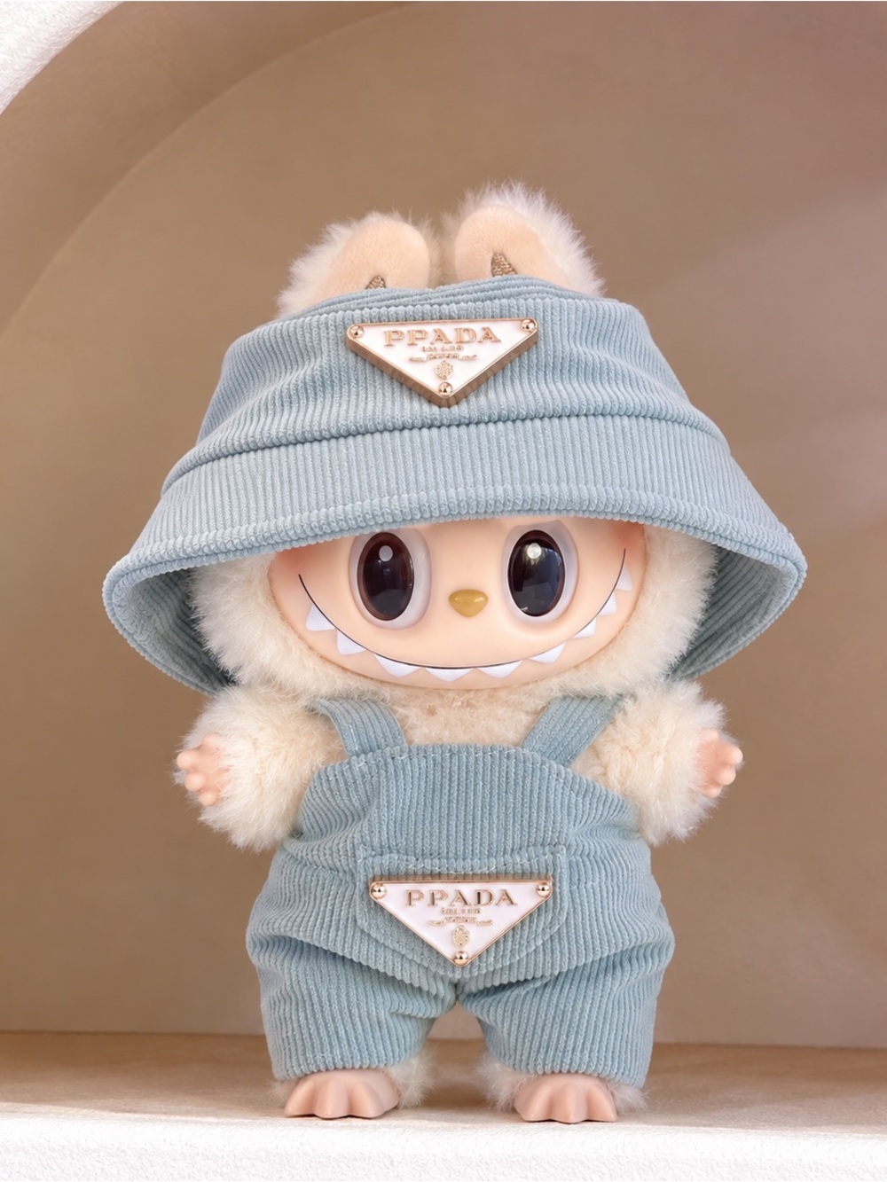 Corduroy Blue Labubu Outfit